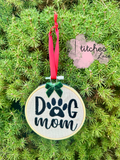 Dog Mom Embroidered Ornament