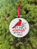 Cardinal Embroidered Ornament