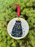 Christmas Lights Grumpy Cat Ornament