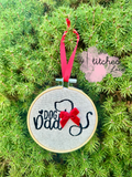 Dog Dad Embroidered Ornament