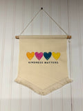 Embroidered Kindness Matters Wall Hang